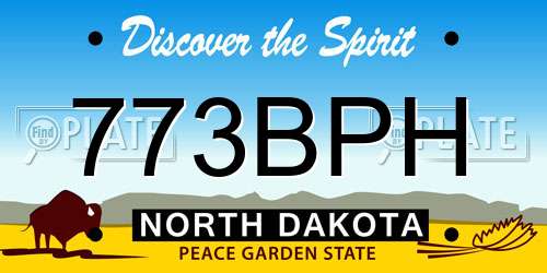 773BPH North Dakota License Plate