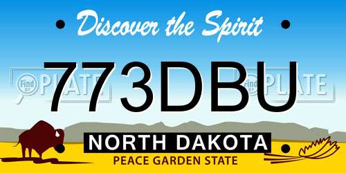 773DBU North Dakota License Plate
