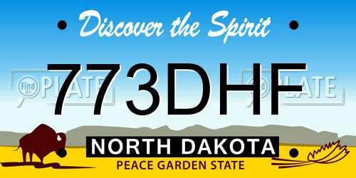 773DHF North Dakota License Plate
