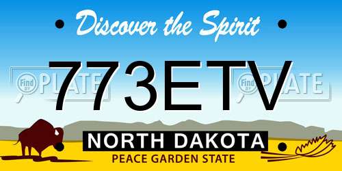 773ETV North Dakota License Plate