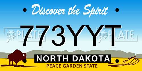 773YYT North Dakota License Plate