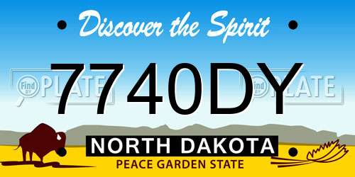 7740DY North Dakota License Plate