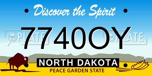 7740OY North Dakota License Plate