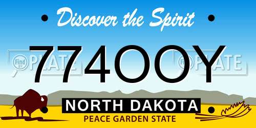 774OOY North Dakota License Plate