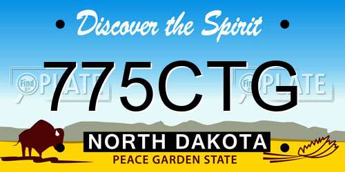 775CTG North Dakota License Plate