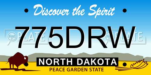 775DRW North Dakota License Plate