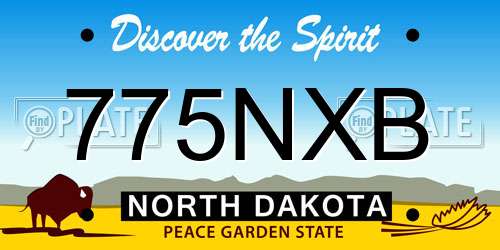 775NXB North Dakota License Plate