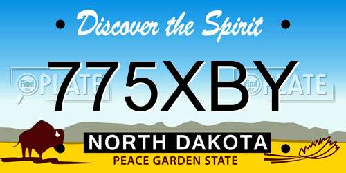 775XBY North Dakota License Plate