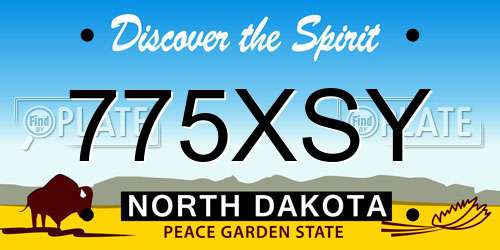 775XSY North Dakota License Plate