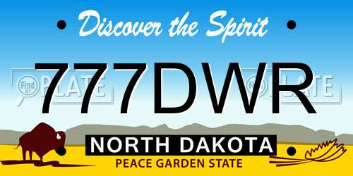 777DWR North Dakota License Plate