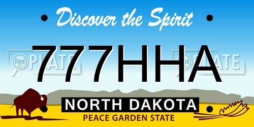 777HHA North Dakota License Plate