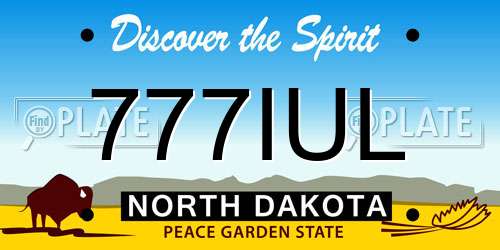 777IUL North Dakota License Plate