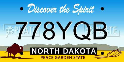 778YQB North Dakota License Plate