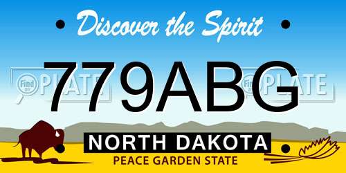 779ABG North Dakota License Plate