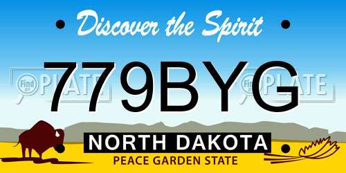 779BYG North Dakota License Plate
