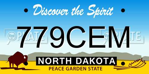 779CEM North Dakota License Plate