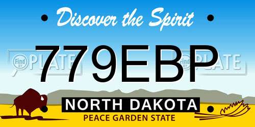 779EBP North Dakota License Plate