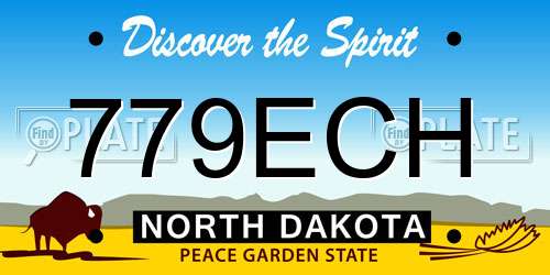 779ECH North Dakota License Plate