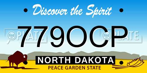 779OCP North Dakota License Plate