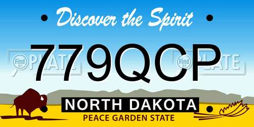 779QCP North Dakota License Plate