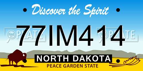 77IM414 North Dakota License Plate