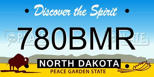 780BMR North Dakota License Plate