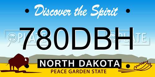 780DBH North Dakota License Plate