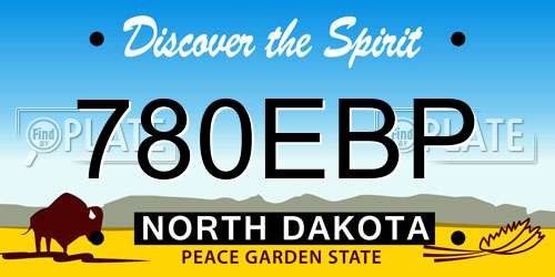 780EBP North Dakota License Plate