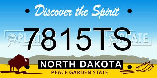 7815TS North Dakota License Plate