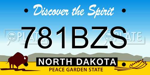 781BZS North Dakota License Plate
