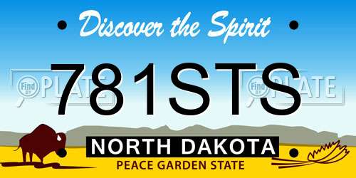 781STS North Dakota License Plate