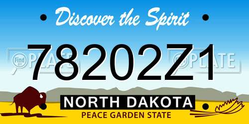 78202Z1 North Dakota License Plate