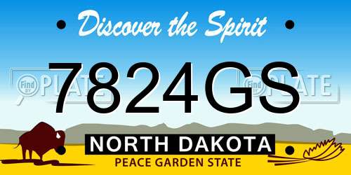 7824GS North Dakota License Plate