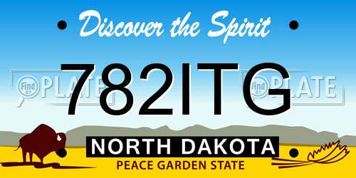 782ITG North Dakota License Plate