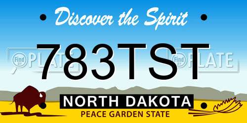 783TST North Dakota License Plate