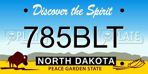 785BLT North Dakota License Plate