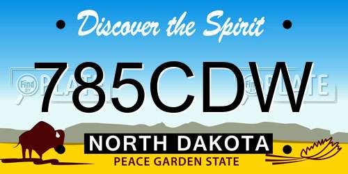 785CDW North Dakota License Plate