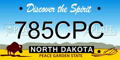 785CPC North Dakota License Plate