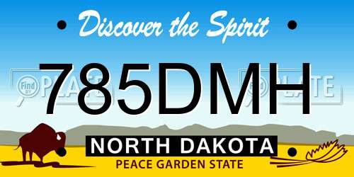 785DMH North Dakota License Plate