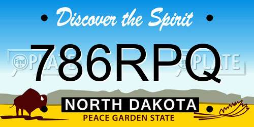 786RPQ North Dakota License Plate