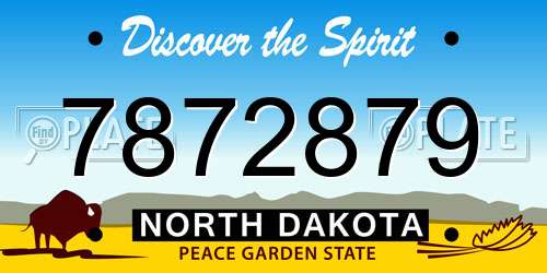 7872879 North Dakota License Plate