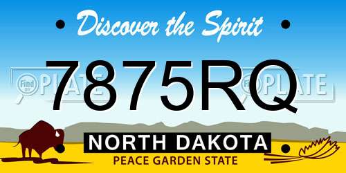 7875RQ North Dakota License Plate