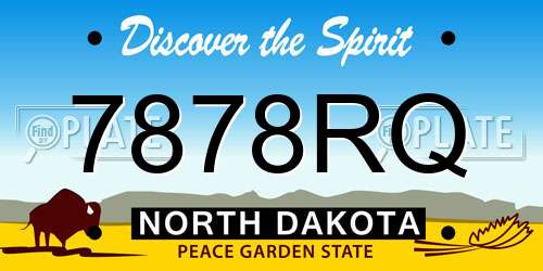 7878RQ North Dakota License Plate