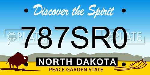 787SR0 North Dakota License Plate
