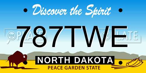 787TWE North Dakota License Plate