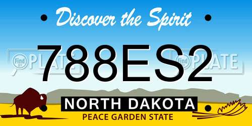 788ES2 North Dakota License Plate