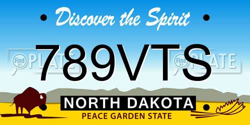 789VTS North Dakota License Plate