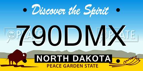 790DMX North Dakota License Plate