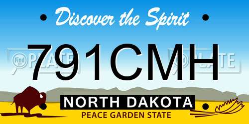 791CMH North Dakota License Plate