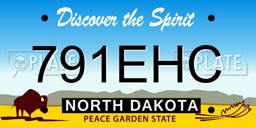 791EHC North Dakota License Plate